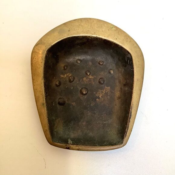 Nordia Israeli Mid-Century Modern Brass Ashtray Vintage stamped on back